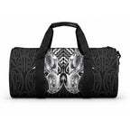 Aotearoa Kowhaiwhai Poutama Black Motif Duffle Bag