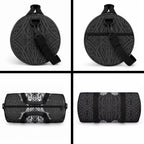 Aotearoa Kowhaiwhai Poutama Black Motif Duffle Bag