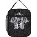 Aotearoa Kowhaiwhai Poutama Black Motif Lunch Bag