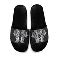 Aotearoa Kowhaiwhai Poutama Black Motif Slide Sandals