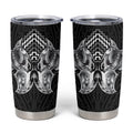 Aotearoa Kowhaiwhai Poutama Black Motif Tumbler Cup