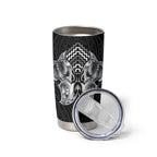 Aotearoa Kowhaiwhai Poutama Black Motif Tumbler Cup