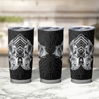 Aotearoa Kowhaiwhai Poutama Black Motif Tumbler Cup