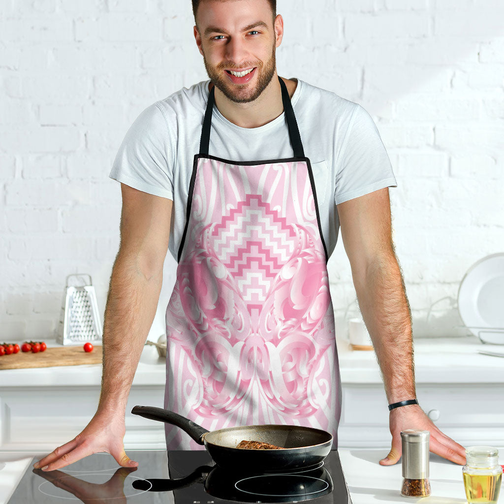 Aotearoa Kowhaiwhai Poutama Pink Motif Apron