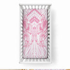 Aotearoa Kowhaiwhai Poutama Pink Motif Baby Bed Cover