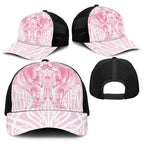 Aotearoa Kowhaiwhai Poutama Pink Motif Baseball Net Cap