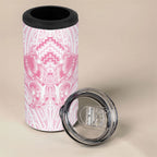Aotearoa Kowhaiwhai Poutama Pink Motif 4 in 1 Can Cooler Tumbler