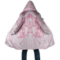 Aotearoa Kowhaiwhai Poutama Pink Motif Cloak