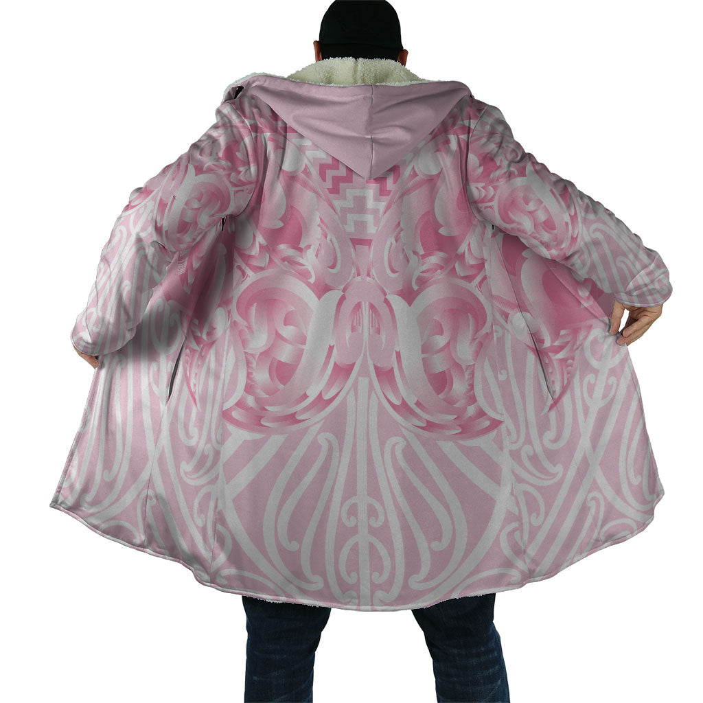 Aotearoa Kowhaiwhai Poutama Pink Motif Cloak
