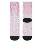 Aotearoa Kowhaiwhai Poutama Pink Motif Crew Socks