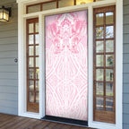 Aotearoa Kowhaiwhai Poutama Pink Motif Door Cover