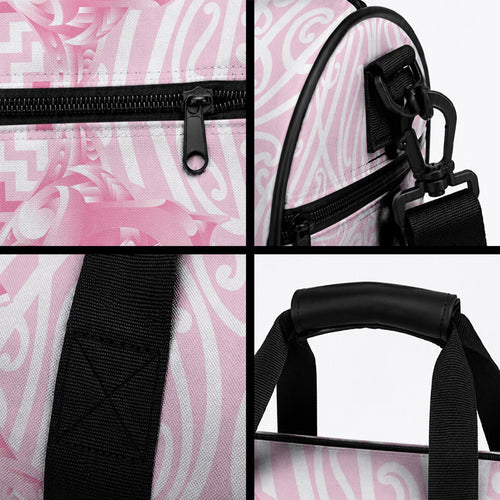 Aotearoa Kowhaiwhai Poutama Pink Motif Duffle Bag