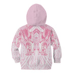 Aotearoa Kowhaiwhai Poutama Pink Motif Kid Hoodie