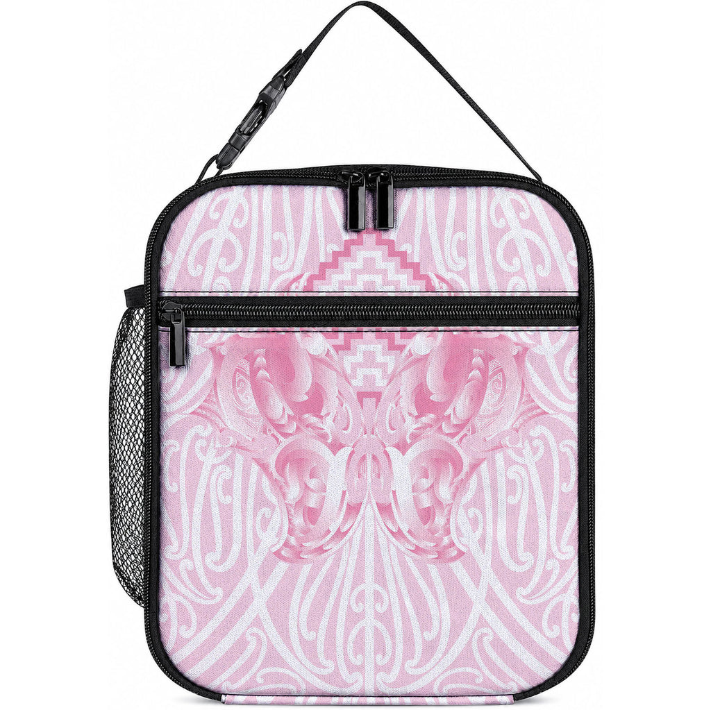 Aotearoa Kowhaiwhai Poutama Pink Motif Lunch Bag