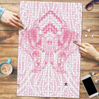 Aotearoa Kowhaiwhai Poutama Pink Motif Puzzle