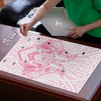 Aotearoa Kowhaiwhai Poutama Pink Motif Puzzle