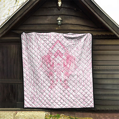 Aotearoa Kowhaiwhai Poutama Pink Motif Quilt