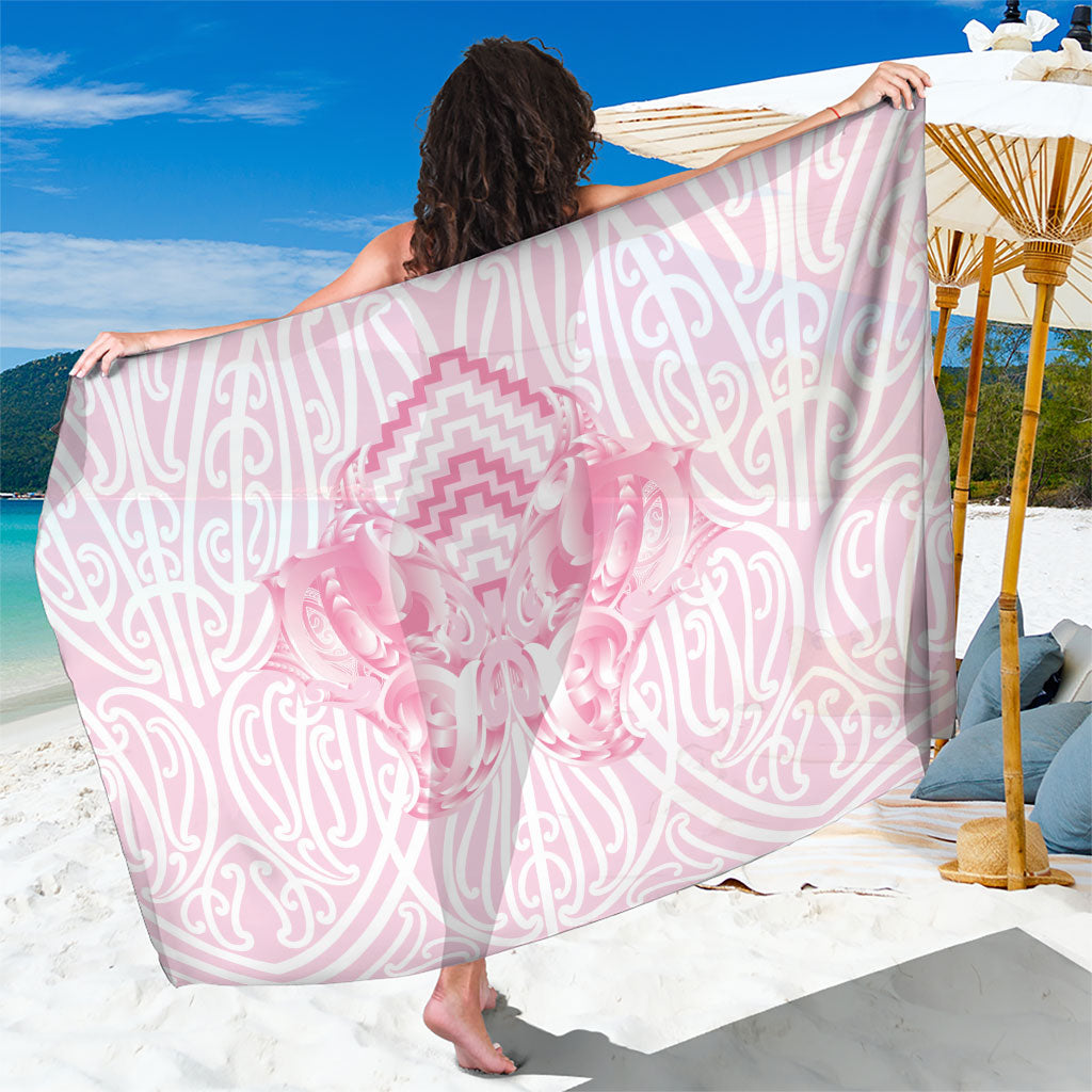 Aotearoa Kowhaiwhai Poutama Pink Motif Sarong