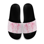 Aotearoa Kowhaiwhai Poutama Pink Motif Slide Sandals