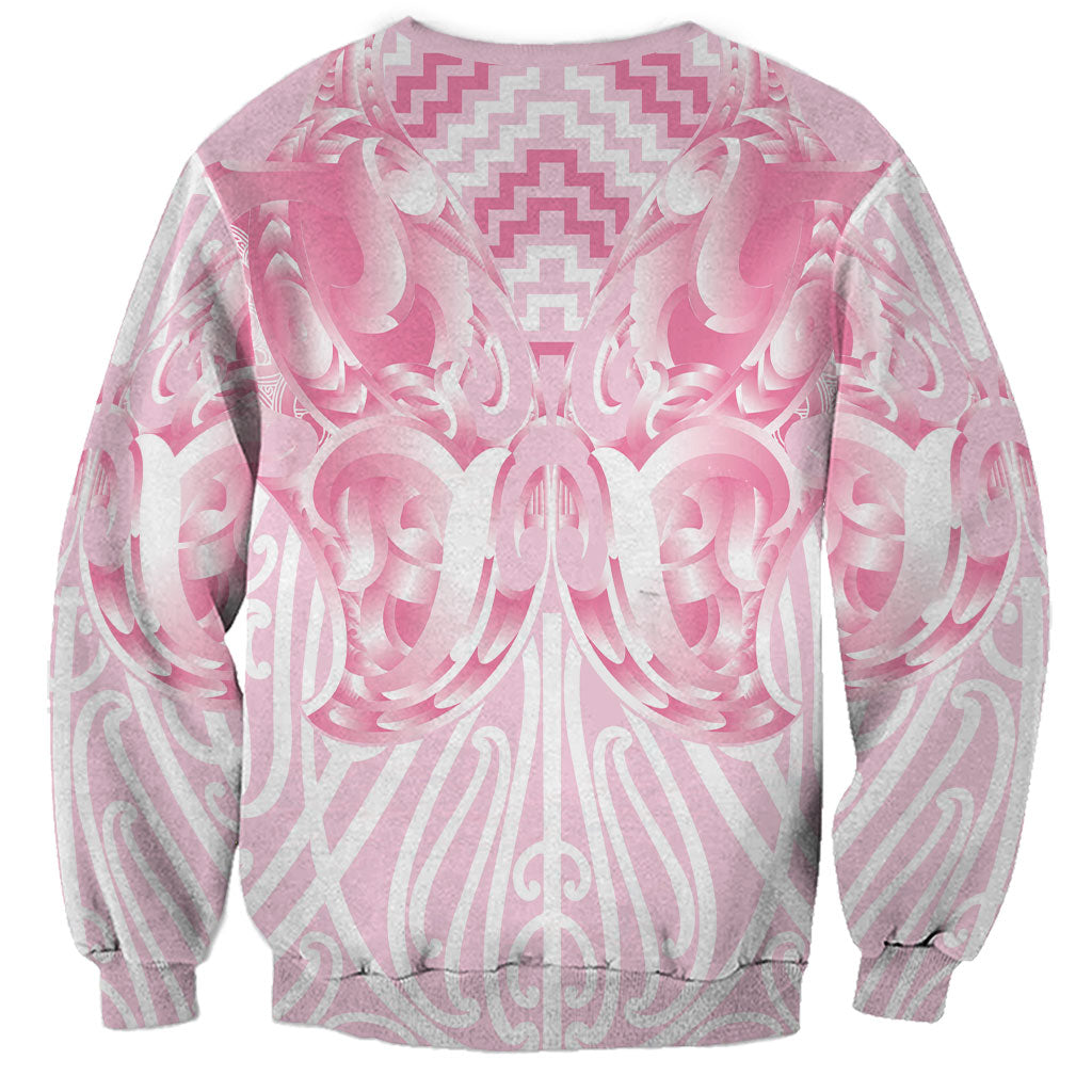 Aotearoa Kowhaiwhai Poutama Pink Motif Sweatshirt