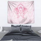 Aotearoa Kowhaiwhai Poutama Pink Motif Tapestry
