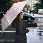 Aotearoa Kowhaiwhai Poutama Pink Motif Umbrella