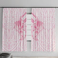 Aotearoa Kowhaiwhai Poutama Pink Motif Window Curtain