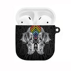 Aotearoa Kowhaiwhai Poutama Rainbow Motif AirPods Case