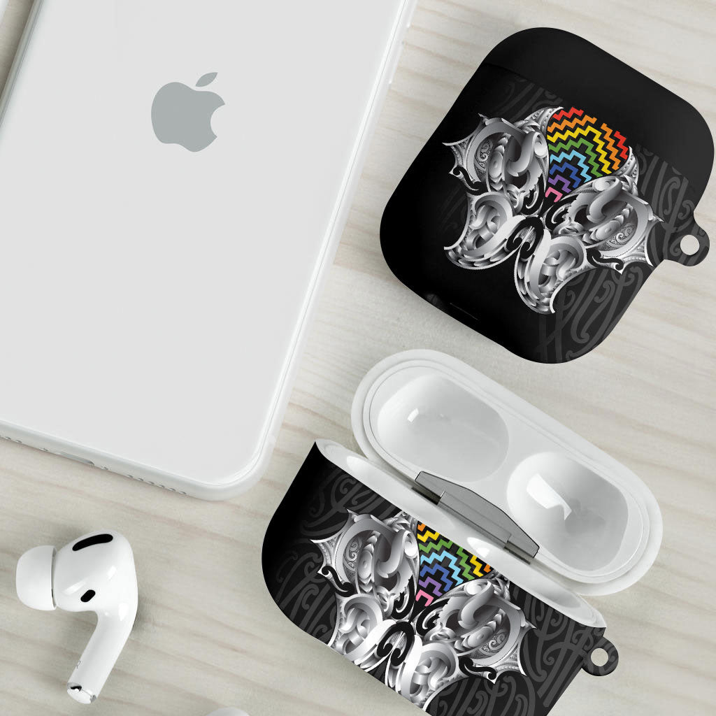 Aotearoa Kowhaiwhai Poutama Rainbow Motif AirPods Case