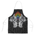 Aotearoa Kowhaiwhai Poutama Rainbow Motif Apron