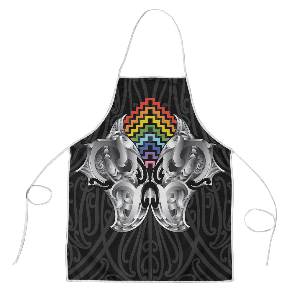 Aotearoa Kowhaiwhai Poutama Rainbow Motif Apron