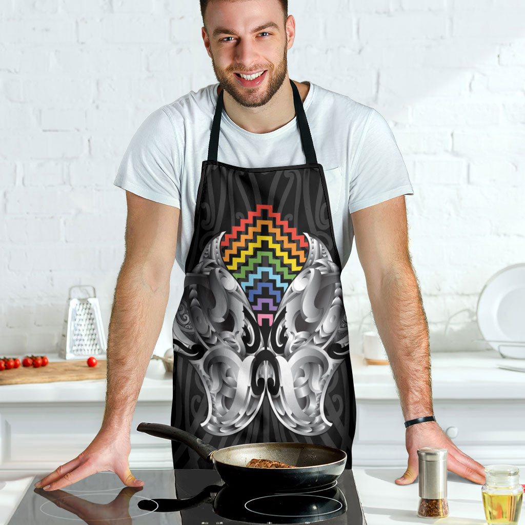Aotearoa Kowhaiwhai Poutama Rainbow Motif Apron