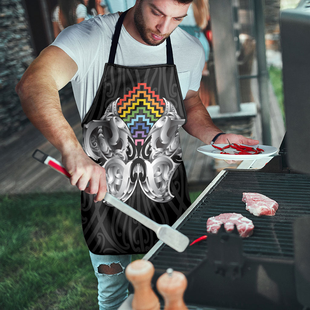 Aotearoa Kowhaiwhai Poutama Rainbow Motif Apron