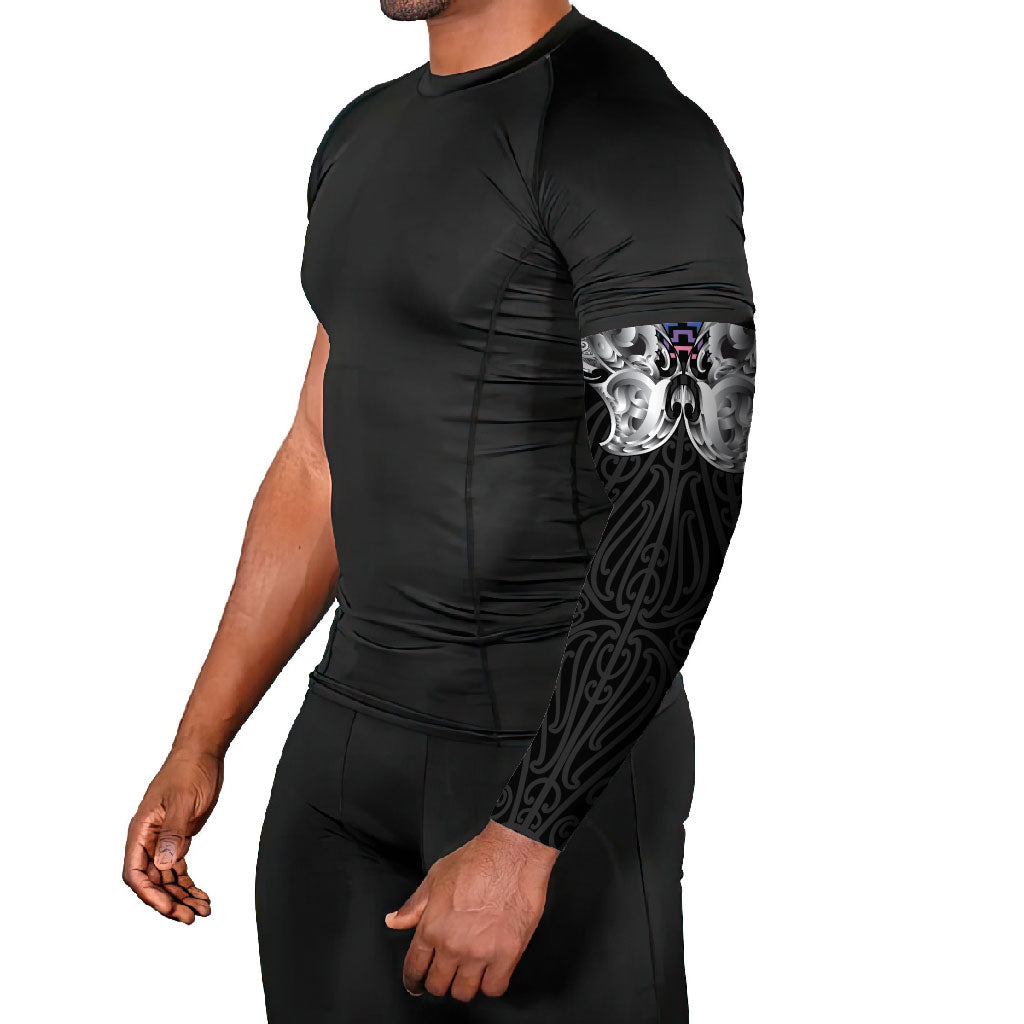 Aotearoa Kowhaiwhai Poutama Rainbow Motif Arm Sleeves