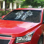 Aotearoa Kowhaiwhai Poutama Rainbow Motif Auto Sun Shade