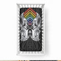 Aotearoa Kowhaiwhai Poutama Rainbow Motif Baby Bed Cover