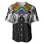 Aotearoa Kowhaiwhai Poutama Rainbow Motif Baseball Jersey