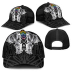 Aotearoa Kowhaiwhai Poutama Rainbow Motif Baseball Net Cap