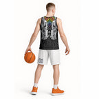 Aotearoa Kowhaiwhai Poutama Rainbow Motif Basketball Jersey