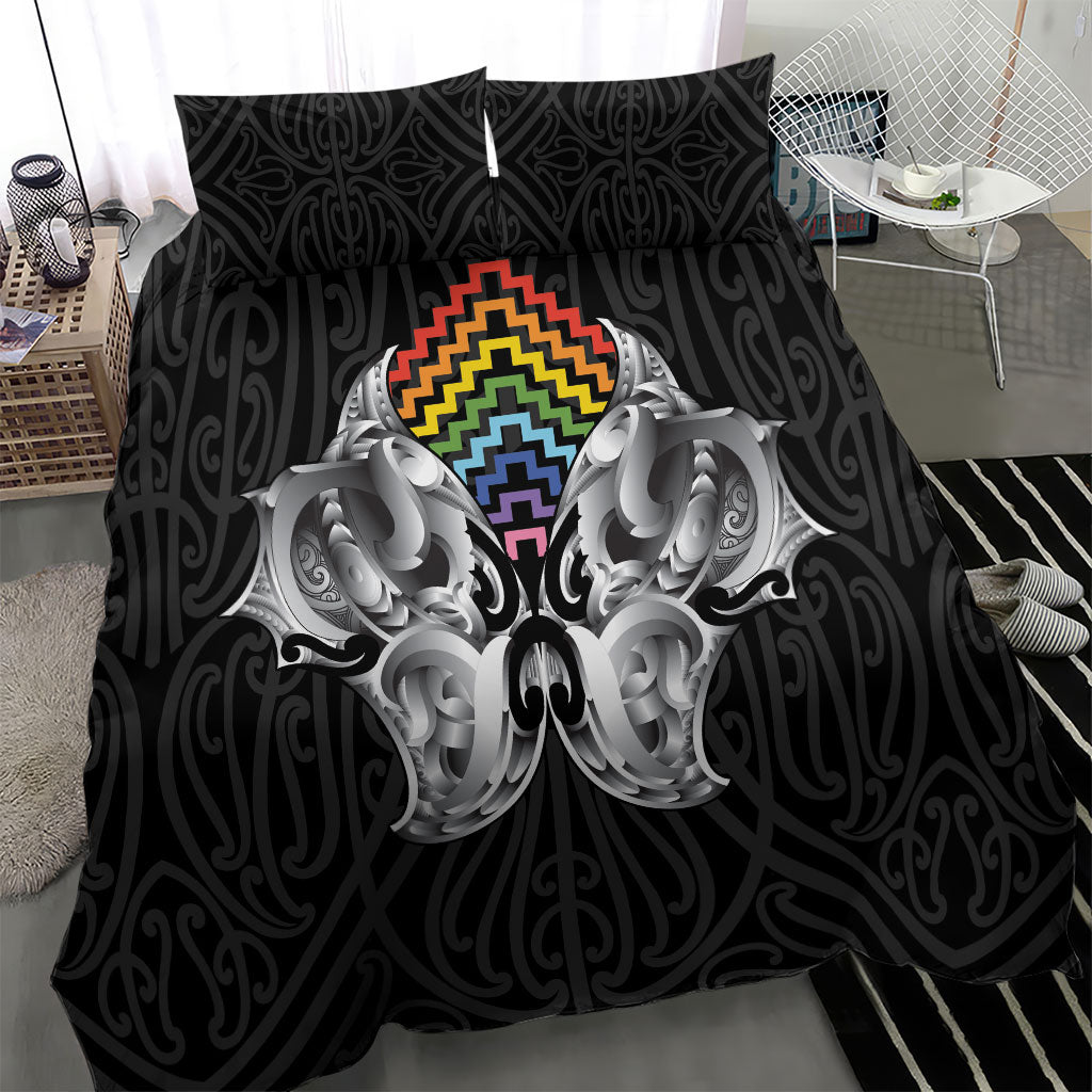 Aotearoa Kowhaiwhai Poutama Rainbow Motif Bedding Set