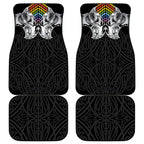 Aotearoa Kowhaiwhai Poutama Rainbow Motif Car Mats