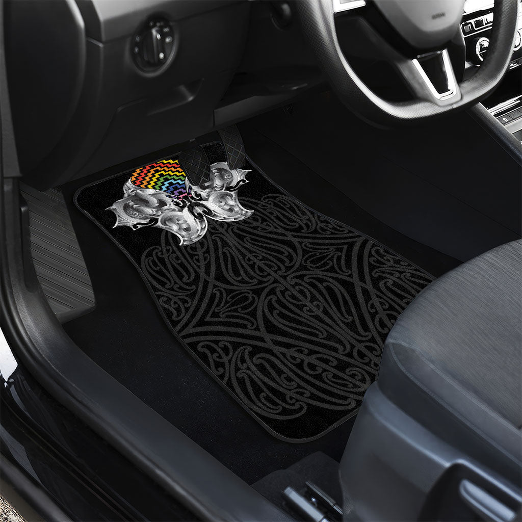 Aotearoa Kowhaiwhai Poutama Rainbow Motif Car Mats