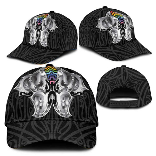 Aotearoa Kowhaiwhai Poutama Rainbow Motif Classic Cap