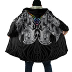 Aotearoa Kowhaiwhai Poutama Rainbow Motif Cloak