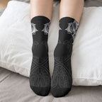 Aotearoa Kowhaiwhai Poutama Rainbow Motif Crew Socks