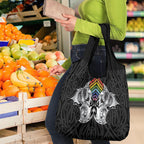 Aotearoa Kowhaiwhai Poutama Rainbow Motif Grocery Bag
