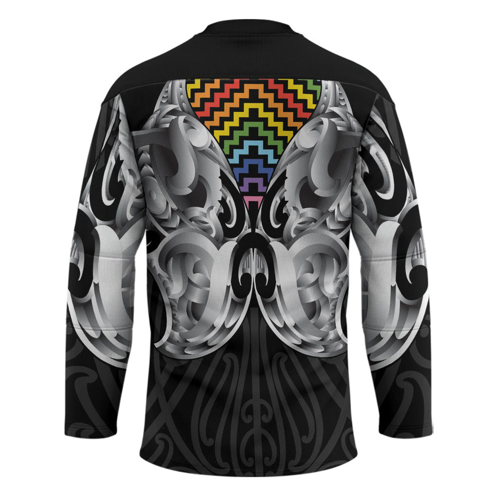 Aotearoa Kowhaiwhai Poutama Rainbow Motif Hockey Jersey