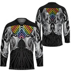 Aotearoa Kowhaiwhai Poutama Rainbow Motif Hockey Jersey