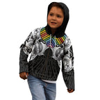 Aotearoa Kowhaiwhai Poutama Rainbow Motif Kid Hoodie