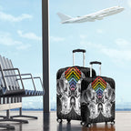 Aotearoa Kowhaiwhai Poutama Rainbow Motif Luggage Cover
